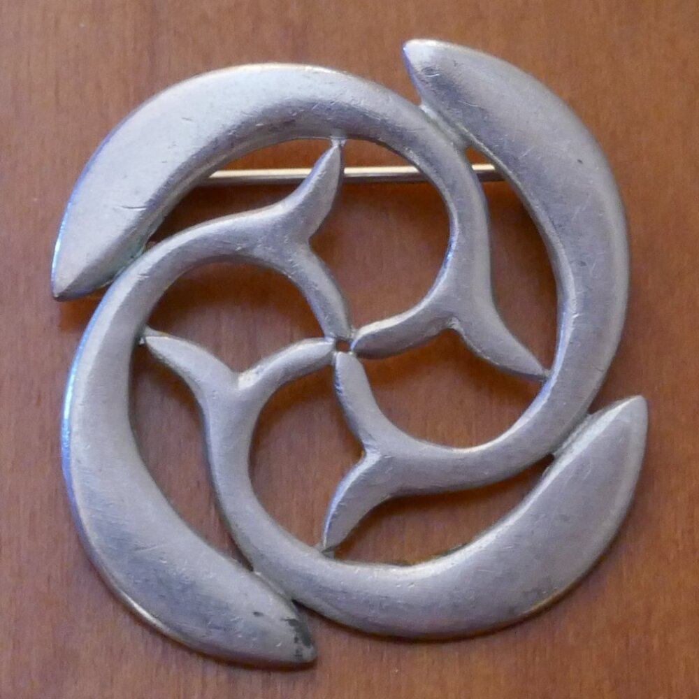 Ken Kantro Pewter Pin - Vintage